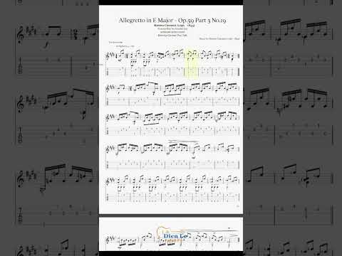 Opus 59 Part 2 No 11 - Allegretto In E Major