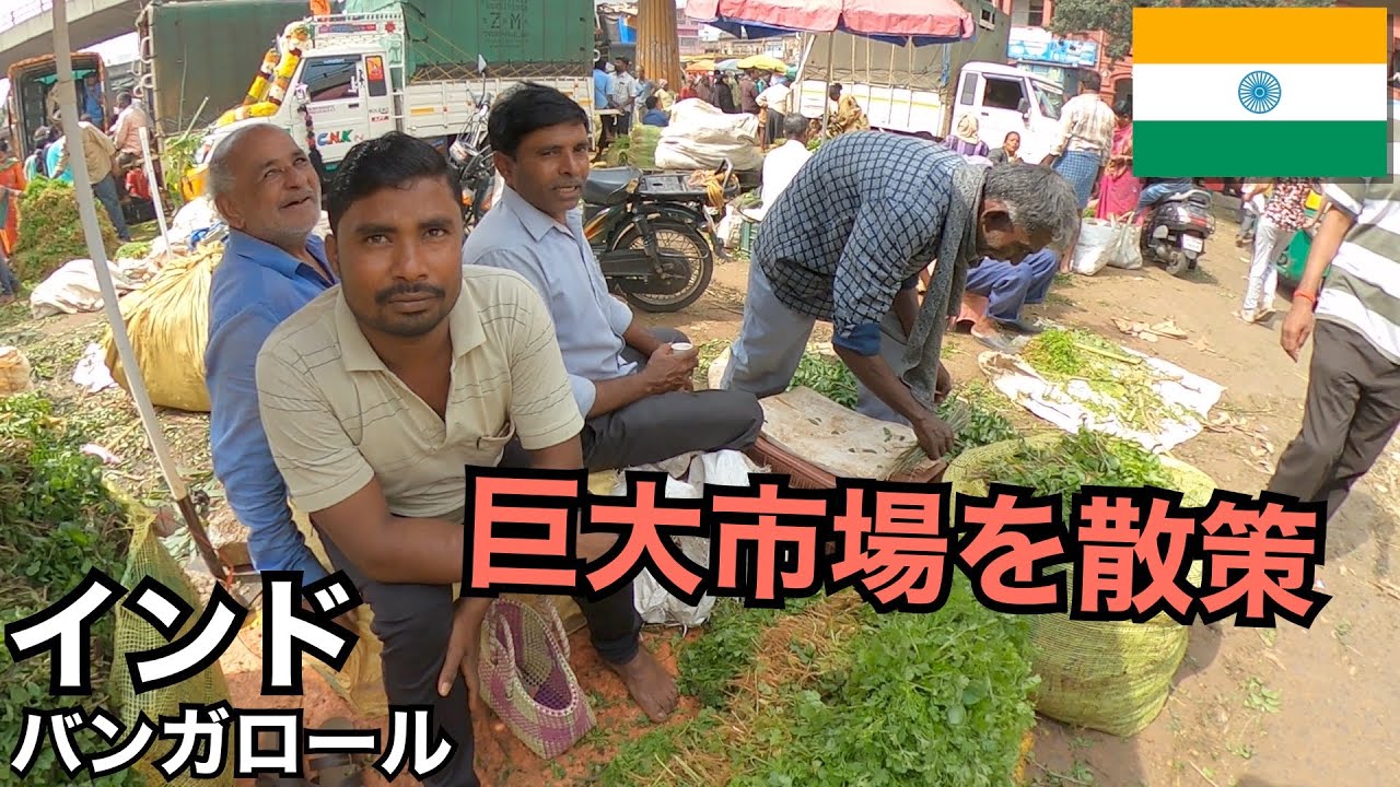 インドの巨大マーケットを散策🇮🇳｜南インドの大都市 バンガロール