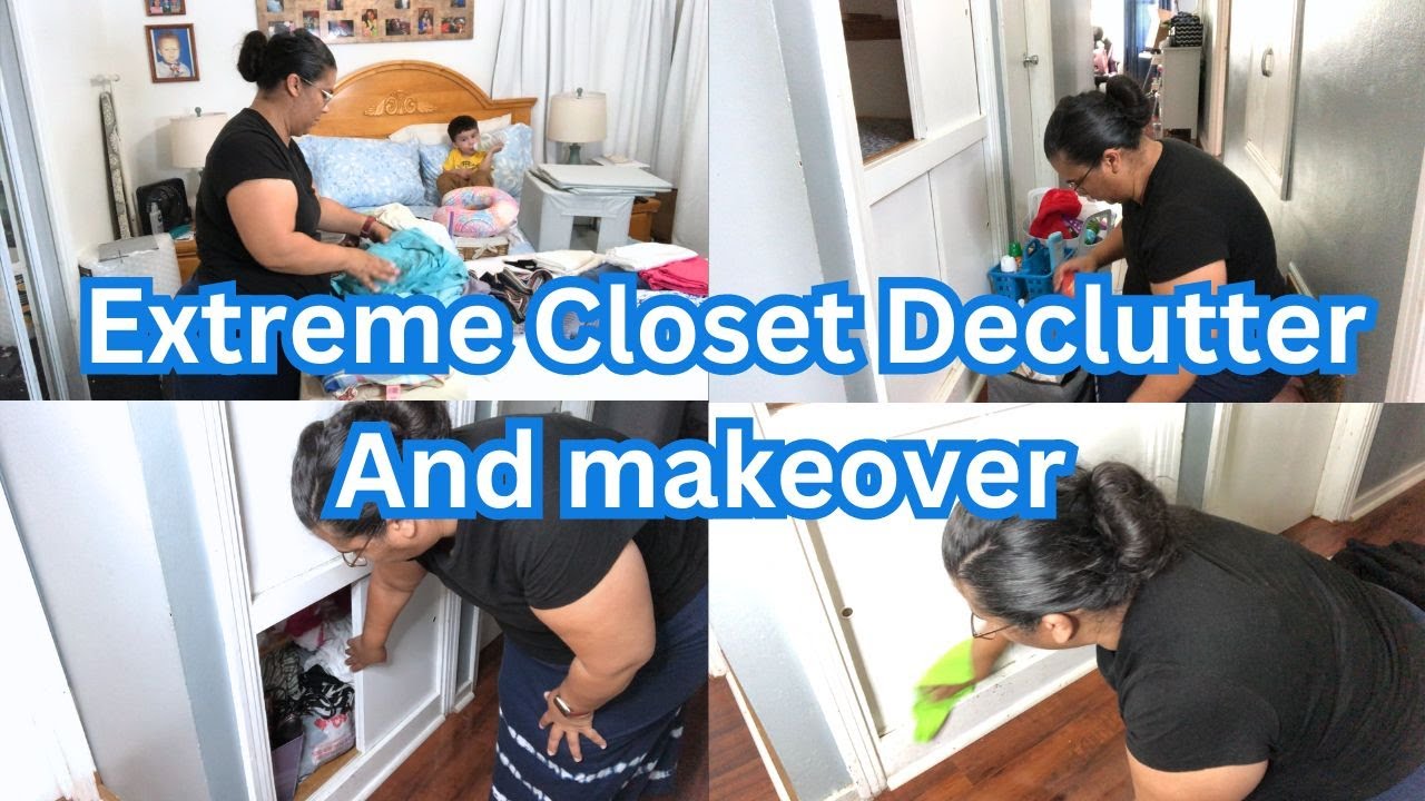 Extreme Closet Declutter and makeover - YouTube