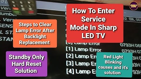 Sharp LED TV 2T-C40AB2M Power led Red light Blinking Continuously.Red LED blinking Repair Tutorial
