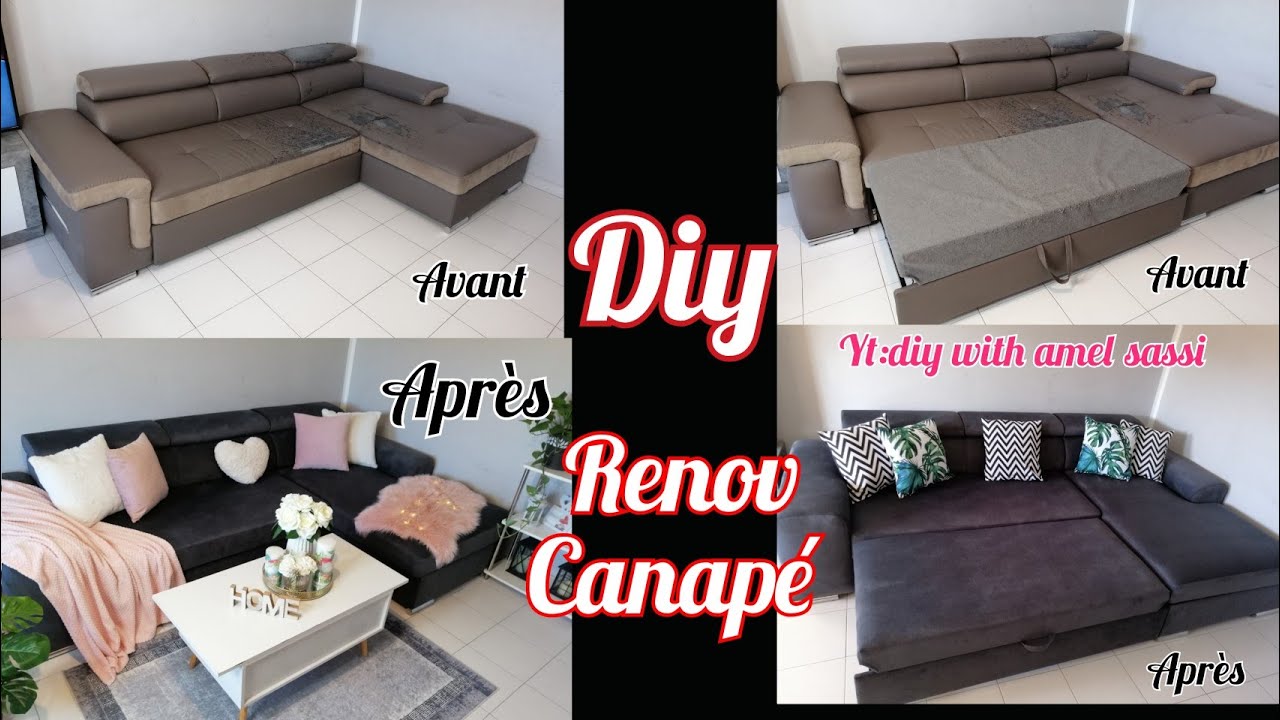 Renovation relooking d'un canapé tuto How to reupholster a sofa, make over  an old sofa DIY ASMR tuto - YouTube