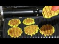 Картофельные драники с курицей и сметаной в электрогриле OptiGrill