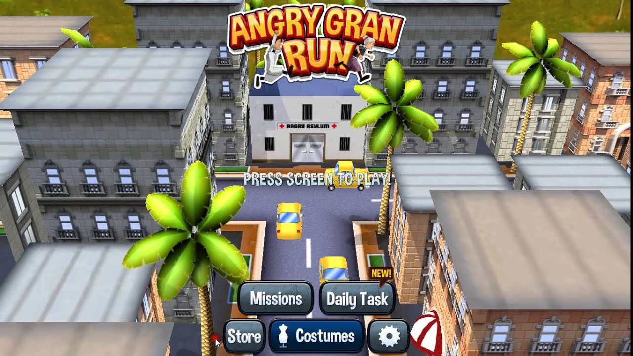 angry gran run hacked game