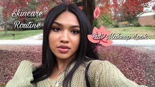 My Very Basic Skincare Routine + Fall Makeup Look | BellaDoll94