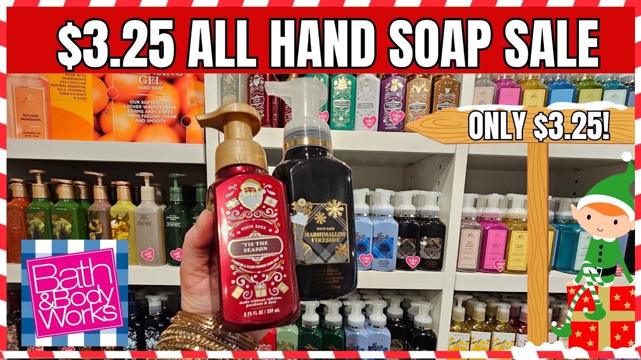 3.25 CHRISTMAS HAND SOAPS & WHOA THE LUMINOUS LID! at Bath & Body