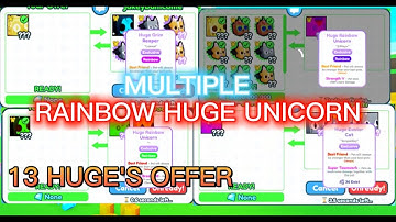 Trading Montage #14 |🔥 MULTIPLE HUGE RAINBOW UNICORN🔥 | Pet Simulator X