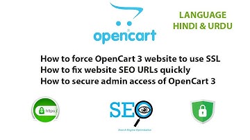 OpenCart 3x SSL Force, Quick SEO, Secure admin login , fix opencart missing icons