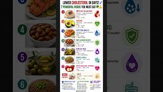 🫀 7 Foods That Naturally Lower Cholesterol Fast (Science-Backed) 🥑🔥@factinsider305  #healthyfood