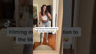 tiktok leggings husband reaction #tiktokleggings  #shorts