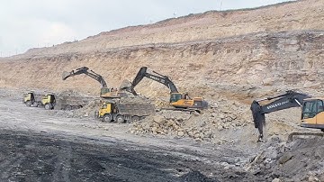 open cast coal mining# nigahi district Singrauli Volvo Excavators Volvo dumper short video