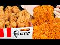 ASMR KFC FRIED CHICKEN CHEESY CARBO FIRE NOODLES MUKBANG 핫크리스피치킨 먹방チキン プルダックポックンミョン 咀嚼音EATING SOUNDS