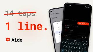 One line, not a form: setting a reminder in Aide