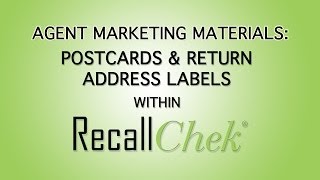 Agent Marketing Materials: Postcards and Return Address Labels