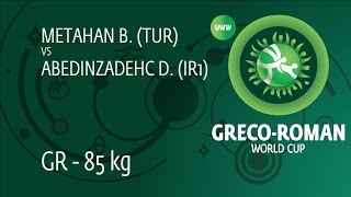 Round 1 GR - 85 kg: D. ABEDINZADEHC (IR1) df. B. METAHAN (TUR), 7-4