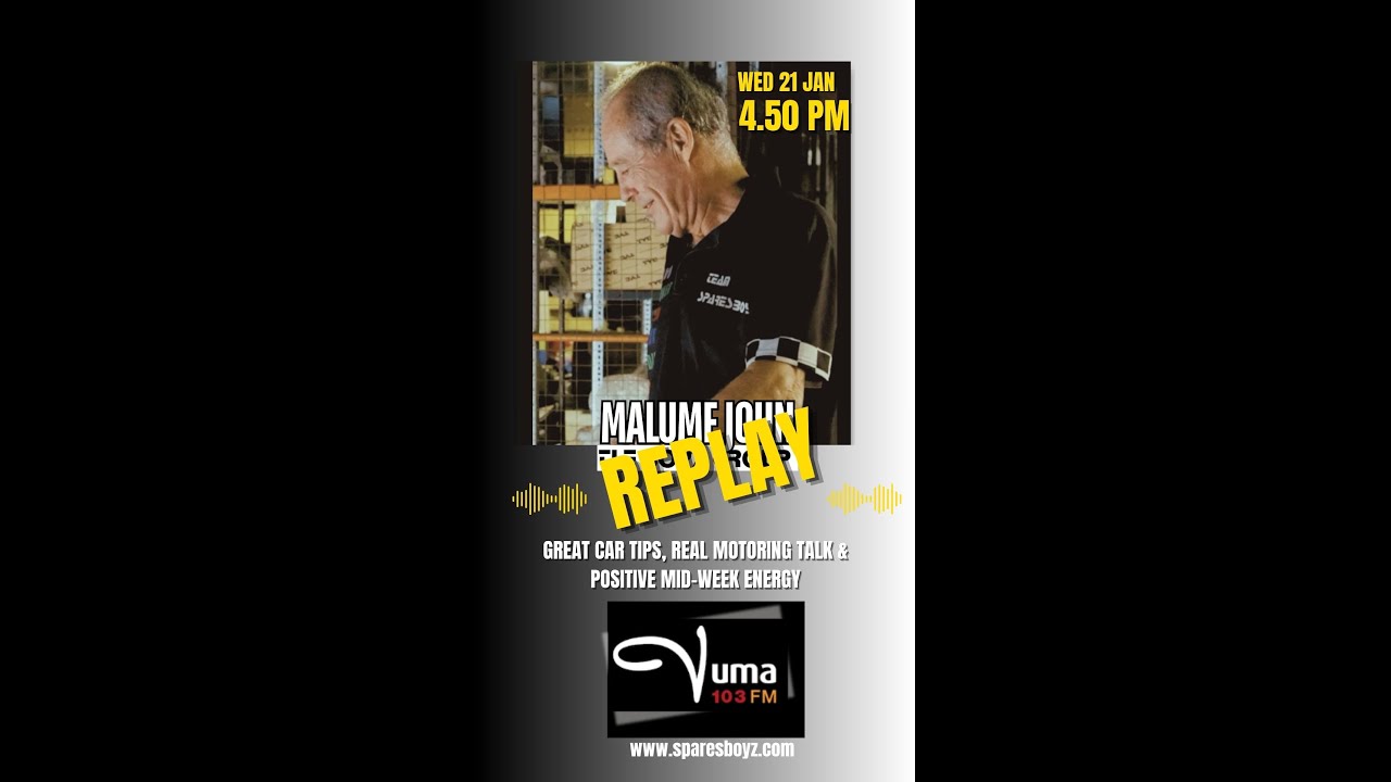 REPLAY Malume John on Vuma FM with great car tips, real motoring talk, and positive mid-week energy