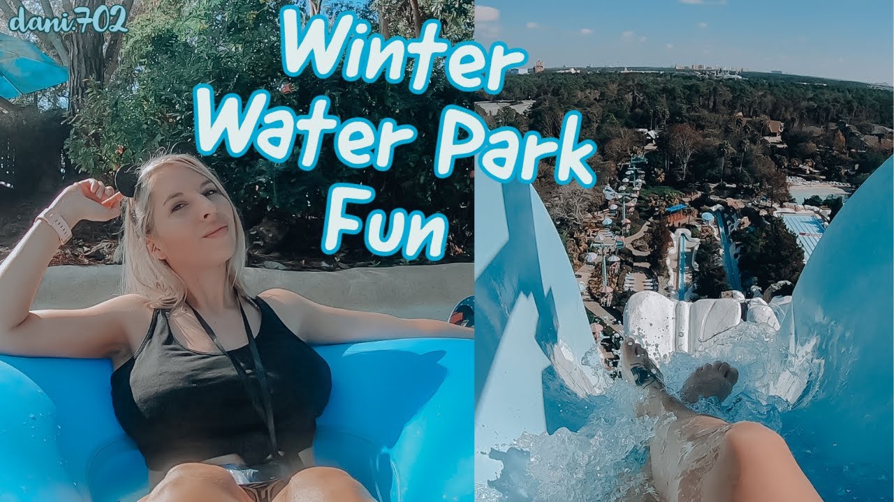 Winter Water Park Fun at Disney's Blizzard Beach on New Years Eve in Orlando Florida