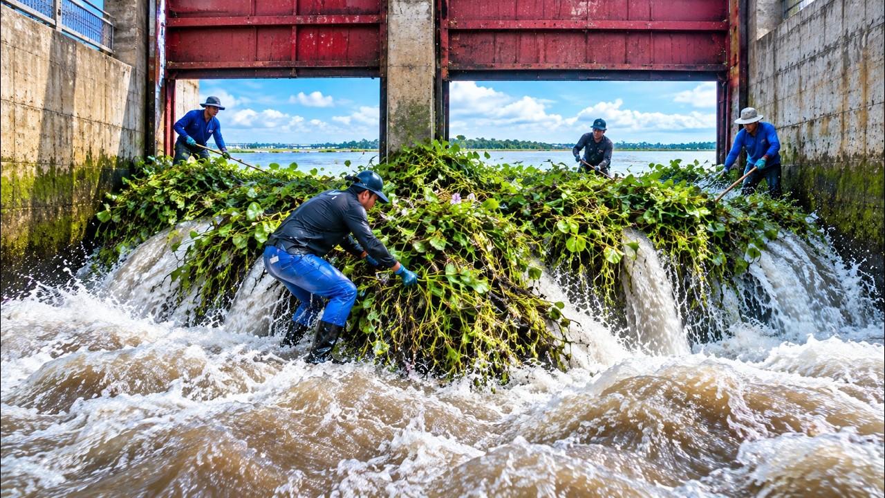 Massive Plant Blockage Removed — Water Is Flowing Again! - YouTube