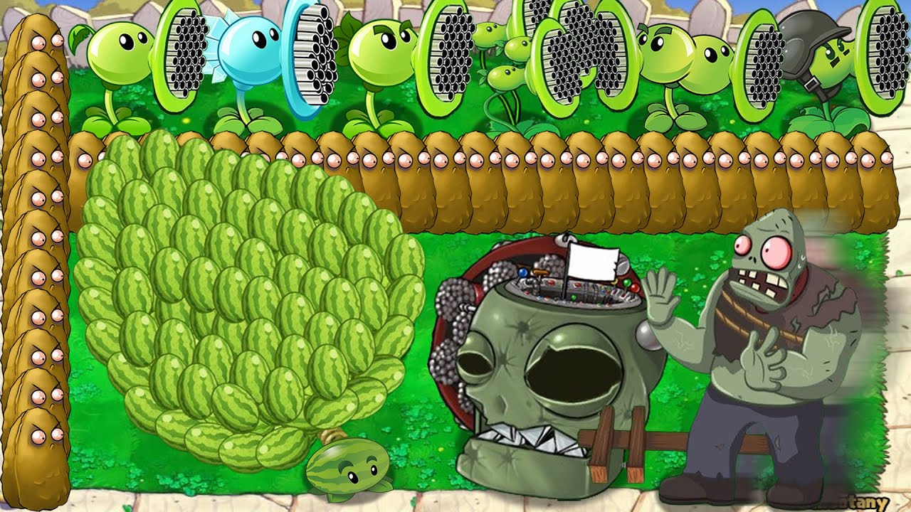 All Pea PvZ Vs Melon Pult Vs Giga Gargantuar Vs Dr Zomboss Plants Vs ...