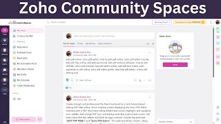 How To Use Zoho Community Spaces Start Your Own Community Using Zoho