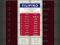 NUMBERS IN THE FILIPINO LANGUAGE 
