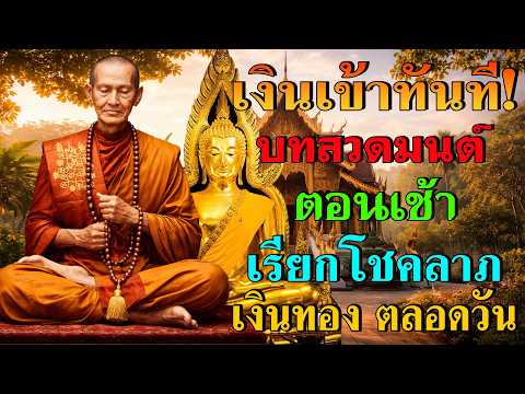 เงินเข้าทันที! บทสวดมนต์ตอนเช้า เรียกโชคลาภ เงินทอง ตลอดวัน วามสุขความเจริญด้วยเถิด