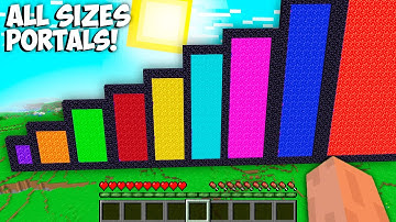 This is ALL NEW SIZES PORTAL in Minecraft! NEW SECRET SMALLEST vs NORMAL vs GIANT PORTALS!