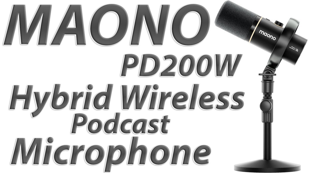 MAONO PD200W Hybrid Wireless Podcast Microphone for PC |  Recording | Streaming | Content Creation