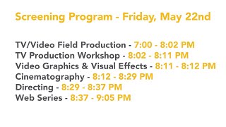 The HCCTV Remote Report: End-Of-Semester Filmmaking Program Screening