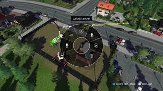 Construction Simulator 3    how to pour concrete using a crane