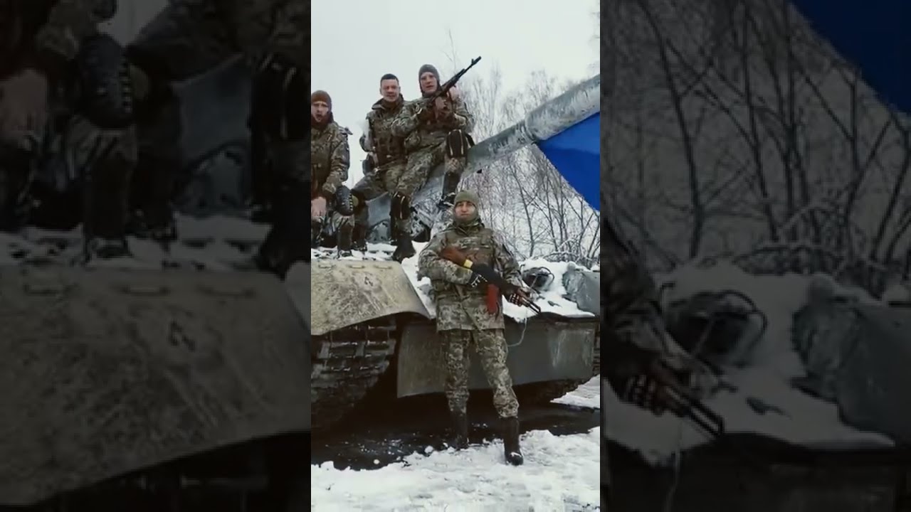 Repair and reconstruction of Russian T-80 booty tank by Ukraine