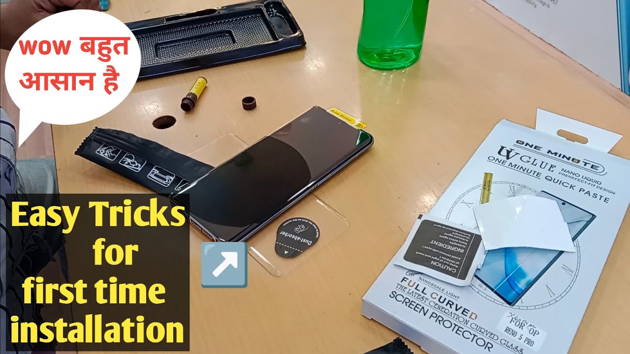 नया 1 minute glue वाला UV Glass aagaya , how to install UV Glass in edge mobile