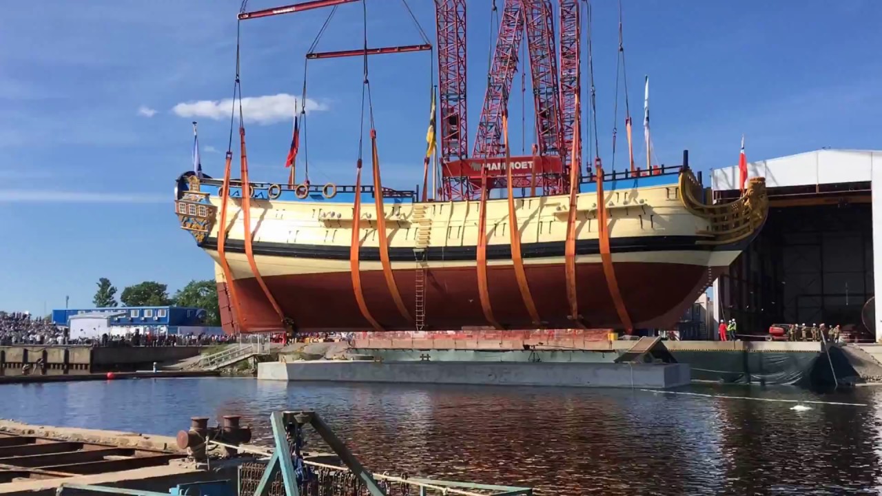 Спуск на воду фрегата Полтава 27.05.2018 Timelapse