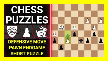 Chess Puzzles to Practice. Themes: Defensive move, Pawn endgame, Short puzzle. Learn Chess