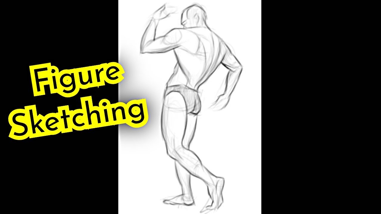 How to Sketch Human Figure Drawing (Full Body Pose) | How to Draw a ...