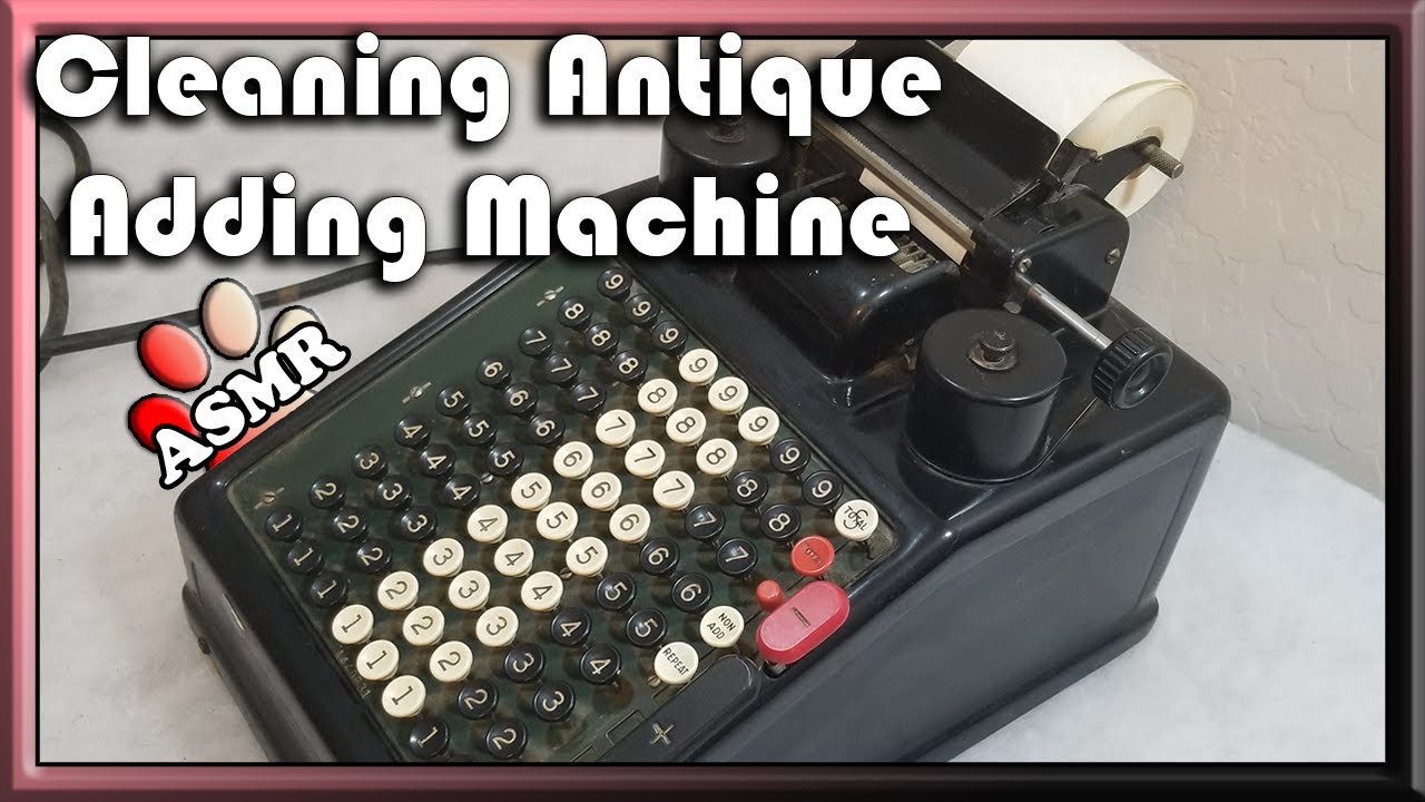 ASMR Cleaning & Playing With Buttons on Antique Adding Machine