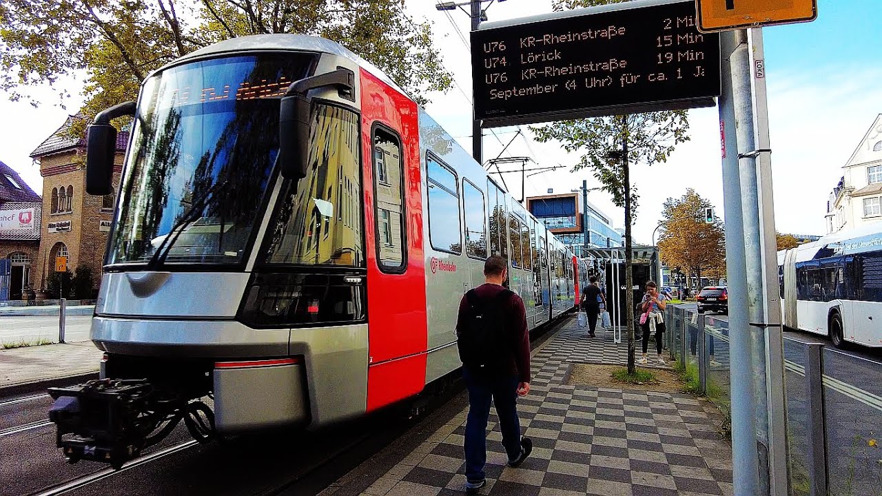 Rheinbahn Straßenbahn,U-Bahn Düsseldorf Deutschland 4K.08.10.2023