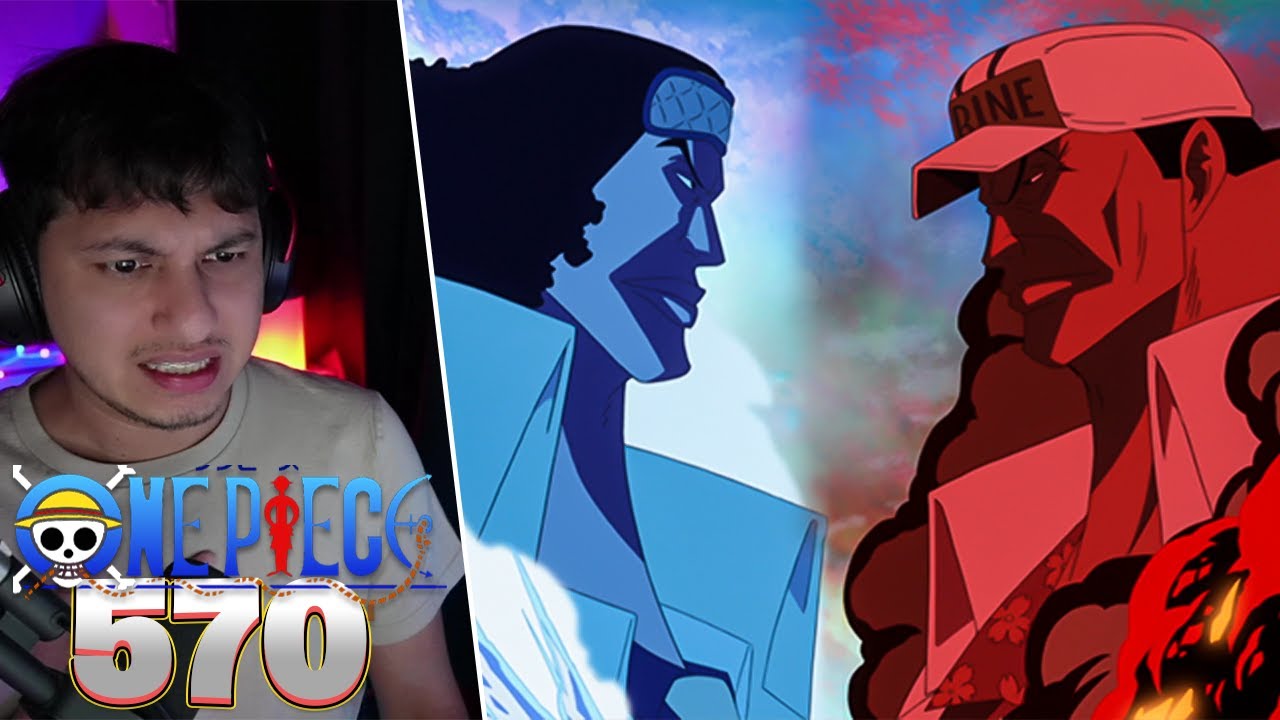 AKAINU VS AOKIJI One Piece Episode 570 Reaction YouTube
