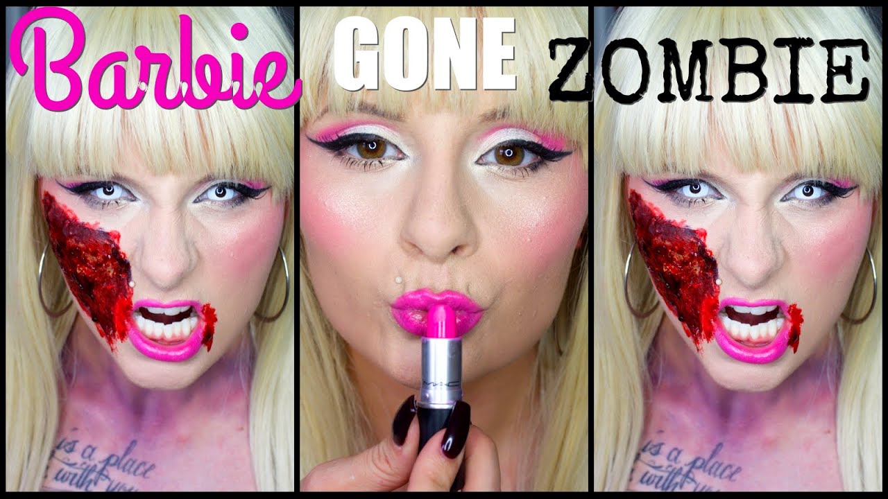 Halloween Collab Barbie Gone Zombie Makeup YouTube