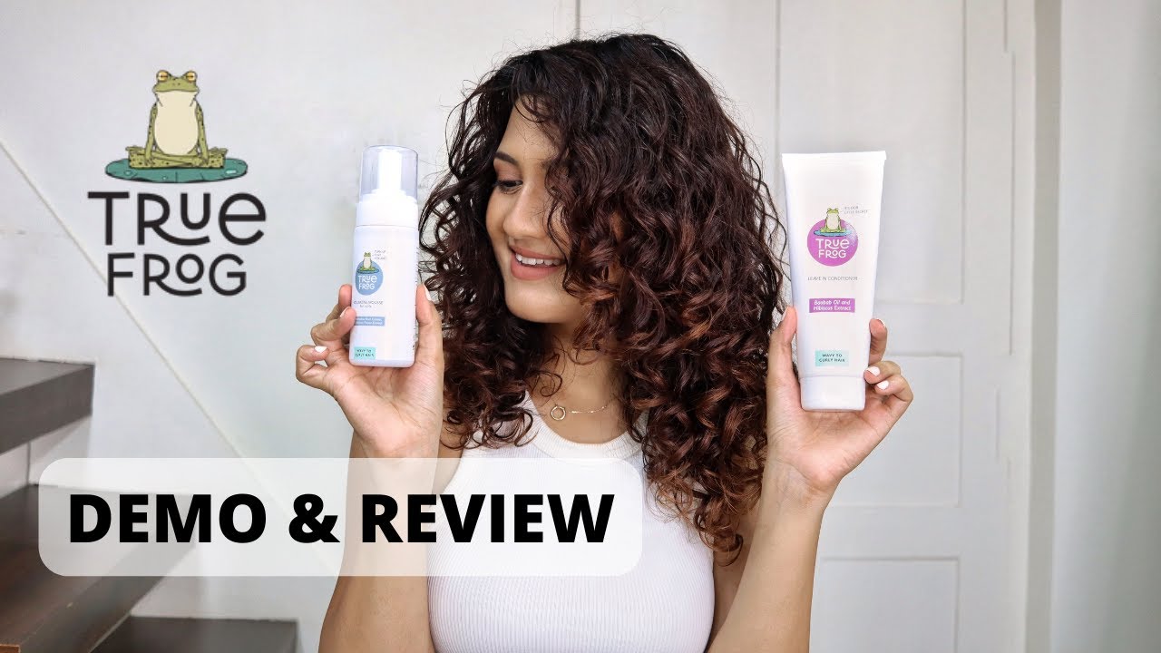 True Frog Leave in Conditioner & Mousse Review on 2C-3A Hair Type | Madhushree Joshi