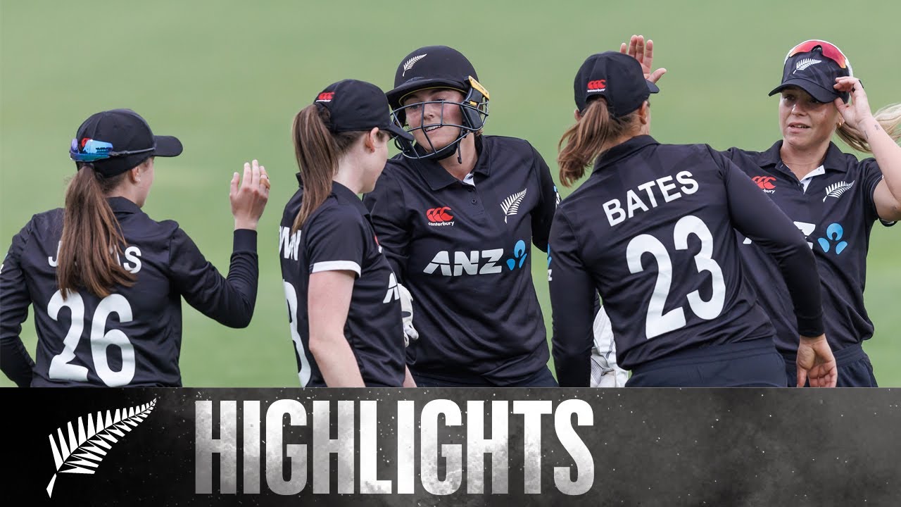 Йонас наносит удар, прежде чем из-за дождя матч был прерван | КРАТКИЙ ОБЗОР | WHITE FERNS против ...