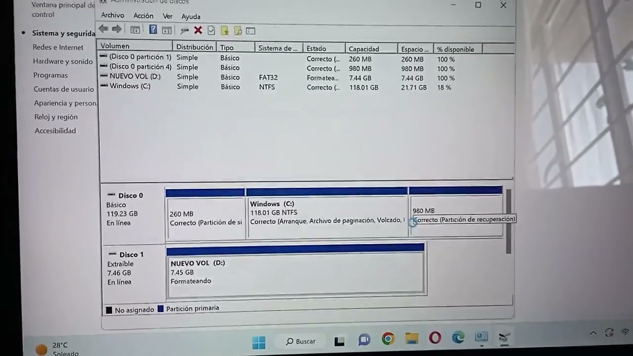 Cómo particionar una memoria USB