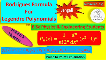 Rodrigues Formula for Legendre Polynomials ## Leibnitz