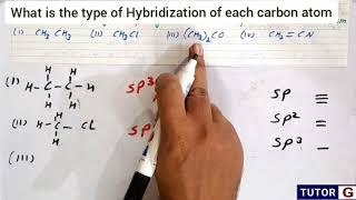 How to Calculate Hybridization of each carbon atom | Organic Chemistry
