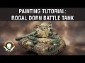 Rogal dorn battle tank painting tutorial in classic cadian camo