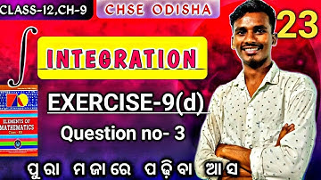 EXERCISE-9(d)||Question no- 3|Chapter-9|Class-12|chse odisha|L-23|by bachan sir