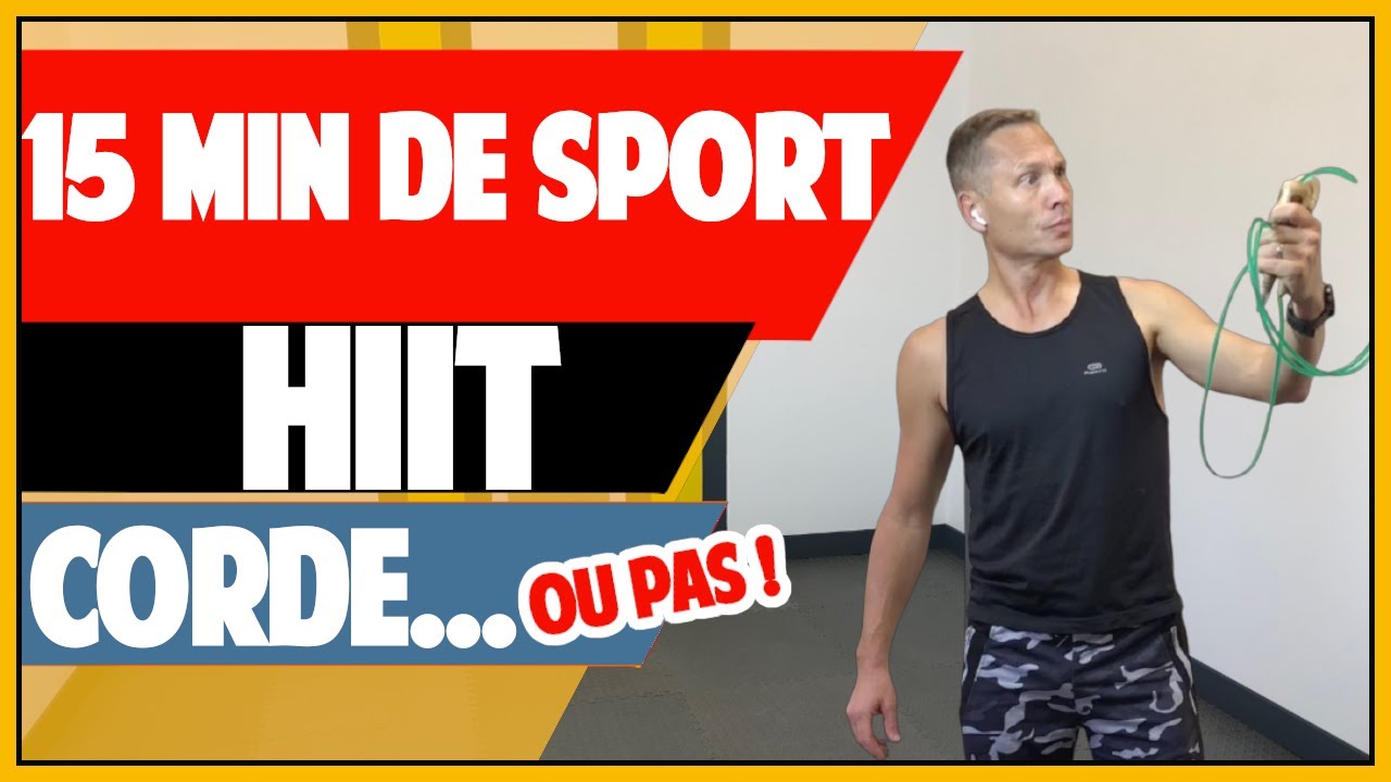 15 MIN DE SPORT PAR JOUR - HIIT CORDE À SAUTER SANS CORDE-DÉBUTANT