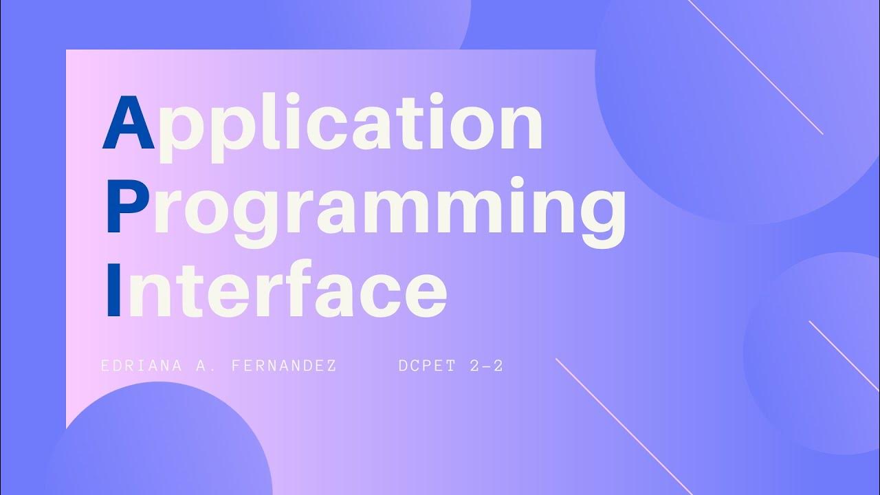 API (Application Programming Interface) Activity 2 YouTube