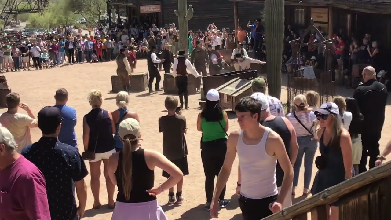 Goldfield ghost town’s Wild West gunfight show in Apache junction, Arizona