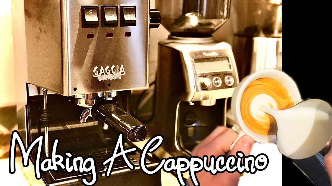 Making a cappuccino with the Gaggia Classic Pro And Smart Grinder Pro