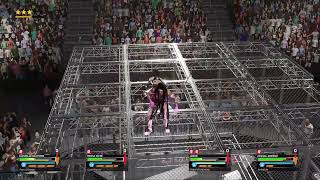 Channelle Superkick Amanda ray thru the HITC And thru a table